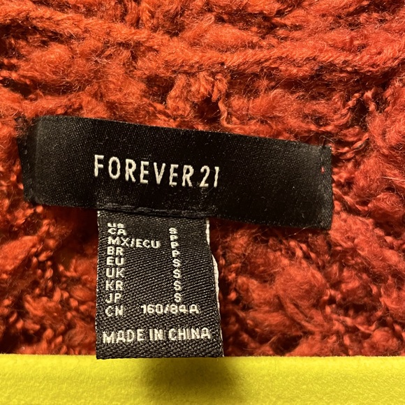 Rust color small knit cardigan - Picture 2 of 3